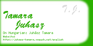 tamara juhasz business card